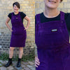 Run and Fly Purple Longer Length Cord Pinafore Dress