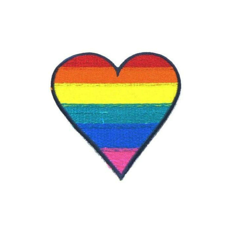 Rainbow Heart LGBT Iron On Patch - Minimum Mouse