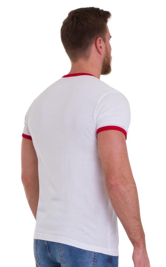 Rainbow Stripe Ringer T Shirt by Run and Fly - Minimum Mouse