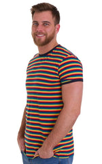 Rainbow Stripe T Shirt by Run and Fly - Minimum Mouse