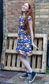 Rainy Days Cotton Tea Dress with Pockets by Run and Fly