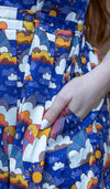 Rainy Days Cotton Tea Dress with Pockets by Run and Fly