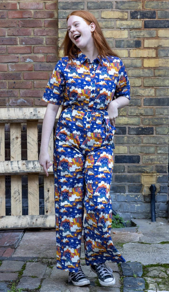 Rainy Days Print Jumpsuit by Run and Fly