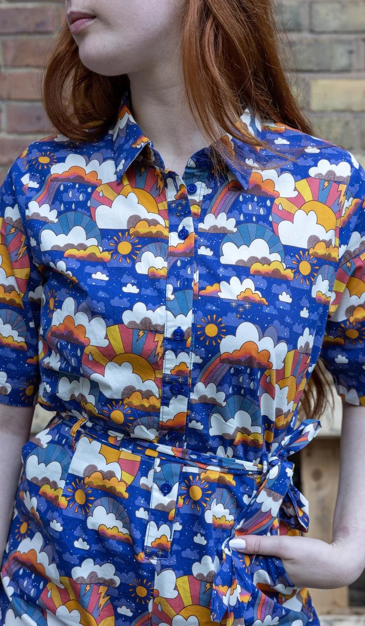 Rainy Days Print Jumpsuit by Run and Fly