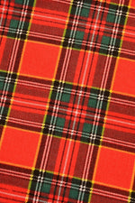 Red Tartan Twill Dungaree Pinafore Dress by Run and Fly - Minimum Mouse