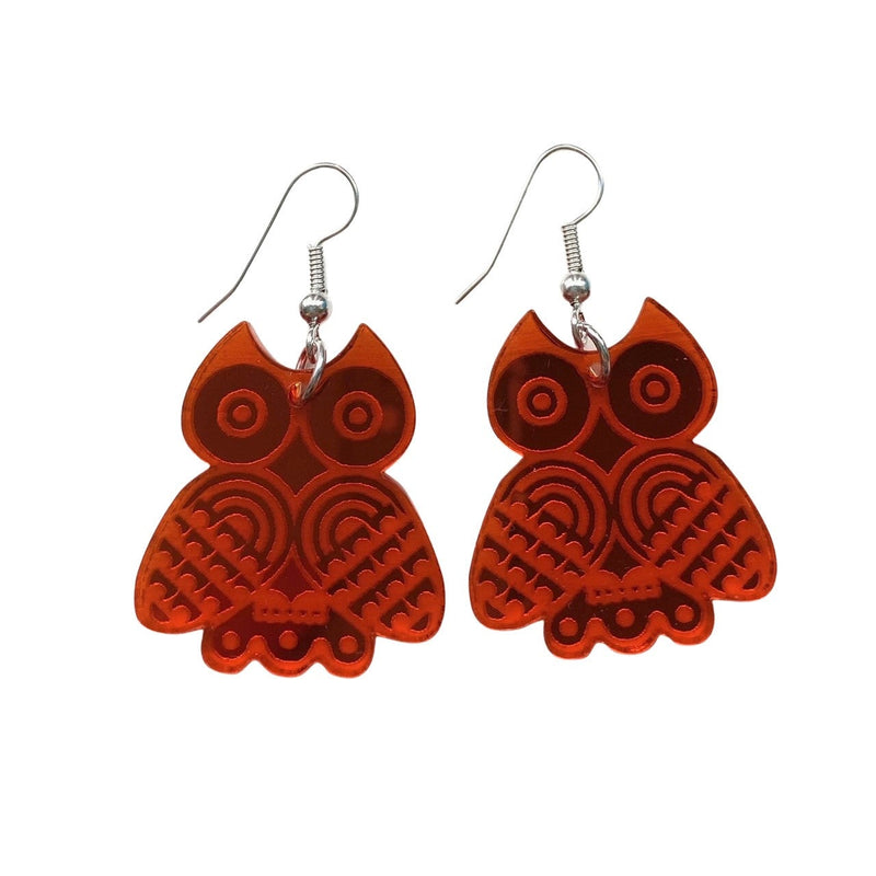 Retro 70's Owl Earrings by Love Boutique - Minimum Mouse