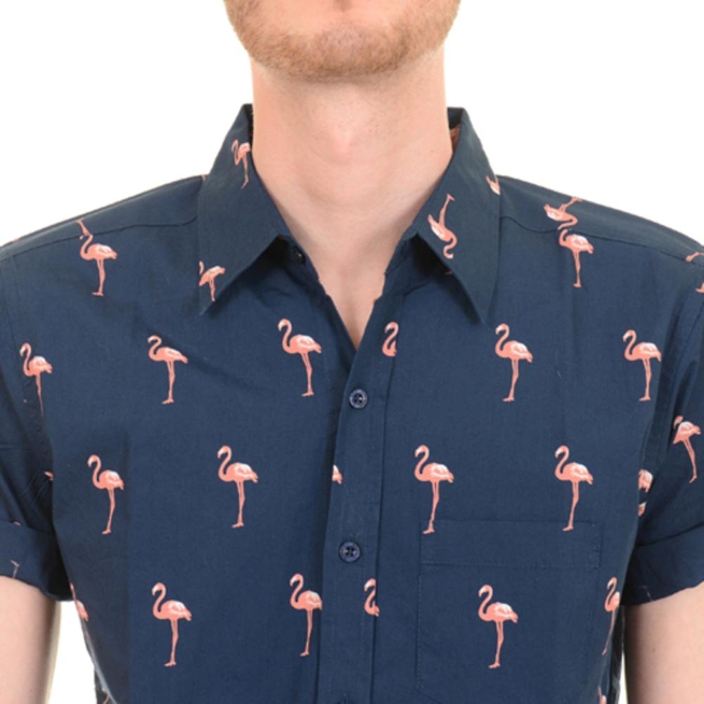 Retro Flamingo Print Shirt by Run and Fly - Minimum Mouse