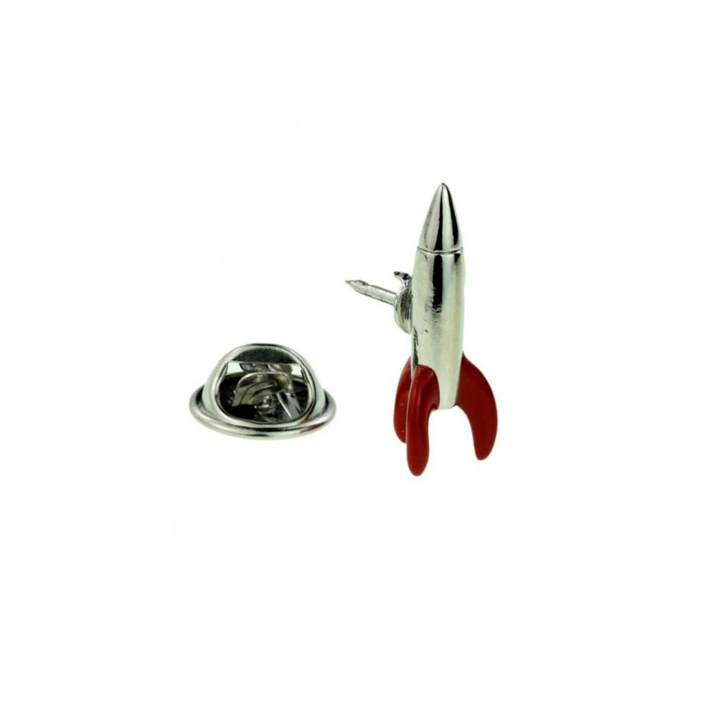 Retro Rocket 3D Lapel Pin Badge - Minimum Mouse