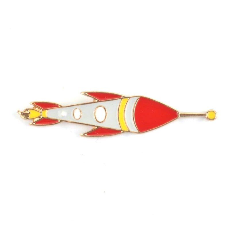 Retro Rocket Space Lapel Pin Badge - Minimum Mouse