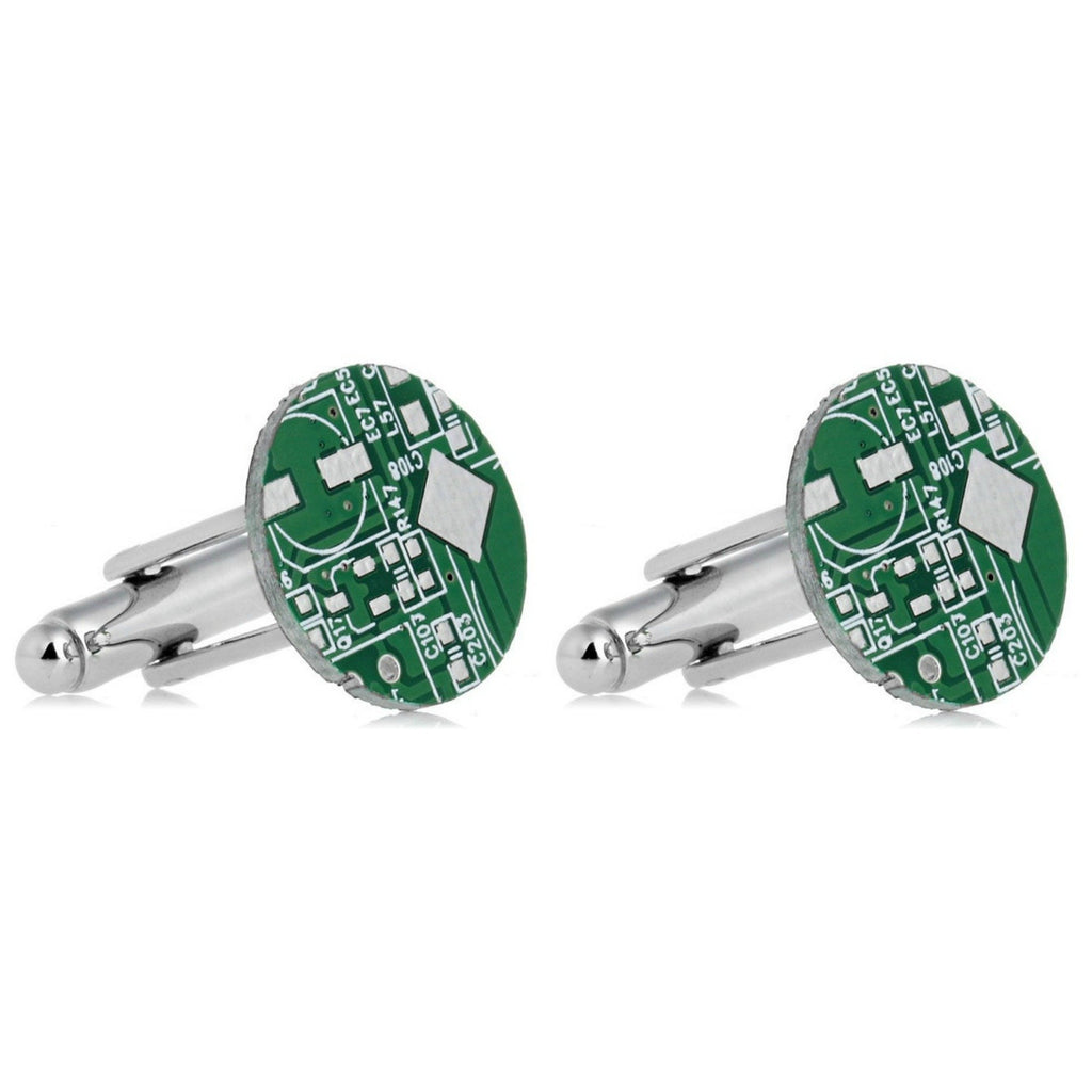 Round Circuit Board Cufflinks - Minimum Mouse