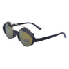 Round Mirrored Brow Bar Sunglasses - Minimum Mouse