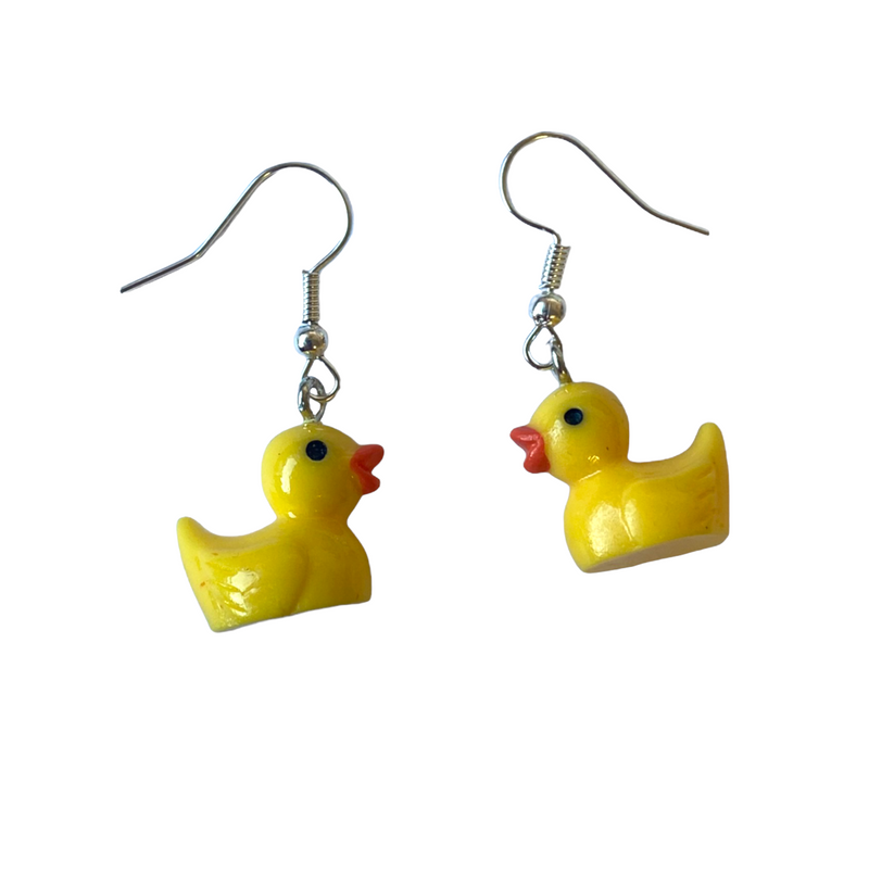 Yellow Rubber Duck Earrings
