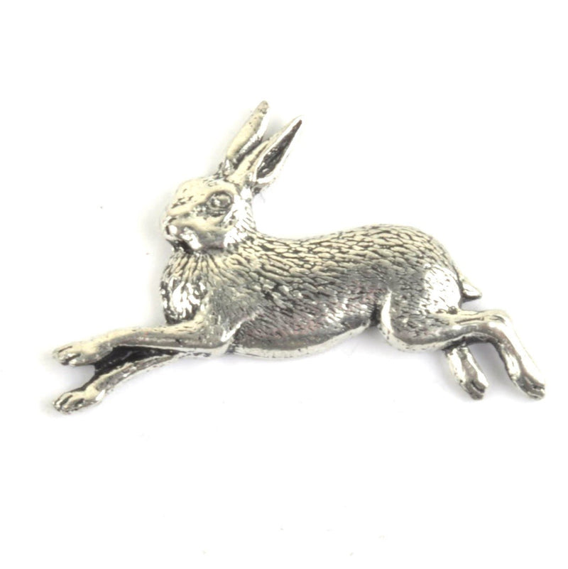 Running Hare Pewter Lapel Pin Badge - Minimum Mouse