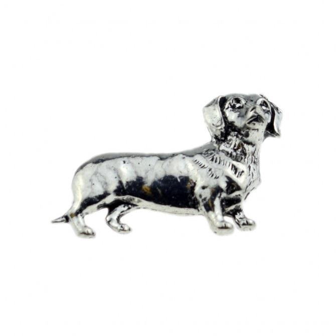 Sausage Dog Pewter Lapel Pin Badge - Minimum Mouse