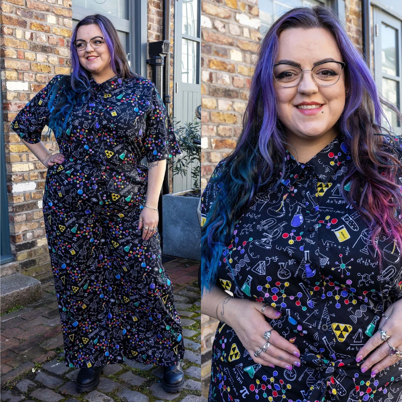 School of Science Print Jumpsuit by Run and Fly