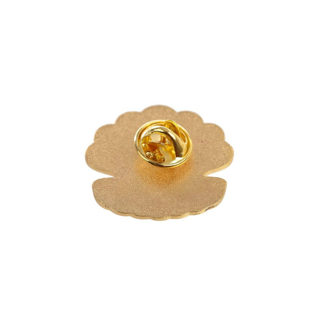 Seashell Pearl Enamel Lapel Pin Badge - Minimum Mouse