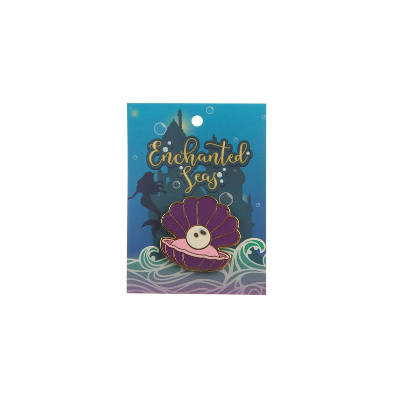 Seashell Pearl Enamel Lapel Pin Badge - Minimum Mouse