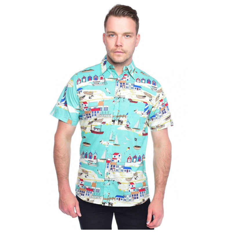 Seaside Beach Print Shirt by Run and Fly - Minimum Mouse