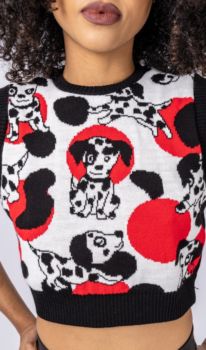Seeing Spots Dalmatian Cropped Tank Top by Run and Fly - Minimum Mouse