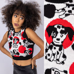 Seeing Spots Dalmatian Cropped Tank Top by Run and Fly - Minimum Mouse