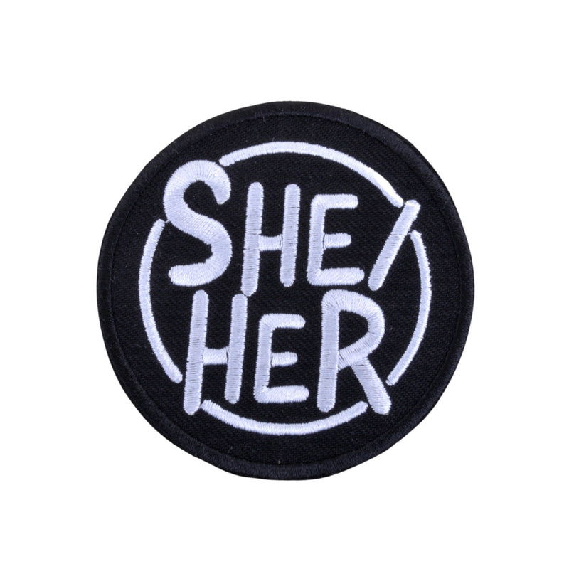 She/Her Iron On Patch - Minimum Mouse