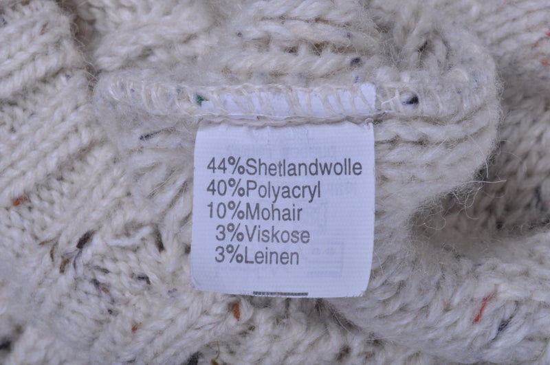 Shetland Wool Cable Knit Aran Jumper XL - Minimum Mouse
