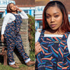 Shooting Stars Print Dungarees in Twill Cotton by Run and Fly - Minimum Mouse