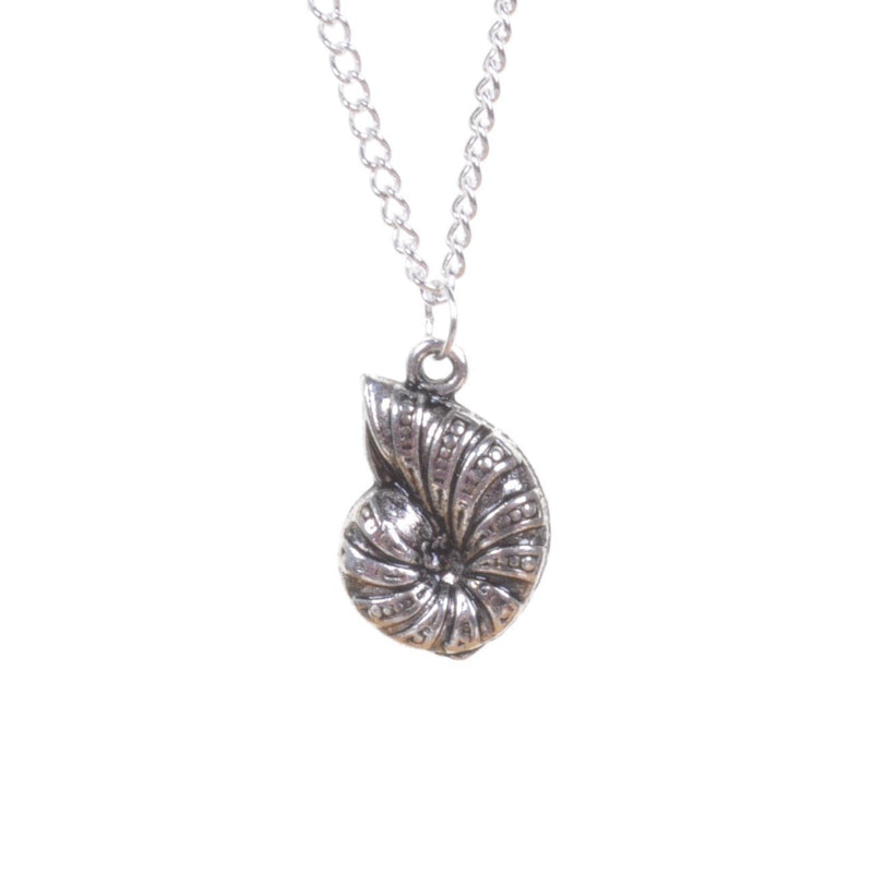 Silver Ammonite Pendant Necklace - Minimum Mouse