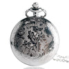 Silver Cut Out Quartz Pocket Watch - Minimum Mouse