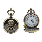 Skull And Crossbones Quartz Pocket Watch - Minimum Mouse
