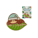 Sleepy Sloth Enamel Lapel Pin Badge - Minimum Mouse