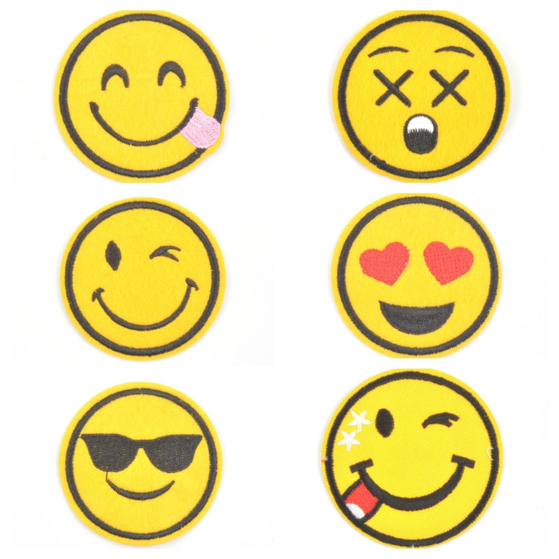 Smile Face Emoji Iron On Patch - Minimum Mouse