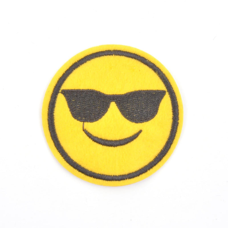Smile Face Emoji Iron On Patch - Minimum Mouse