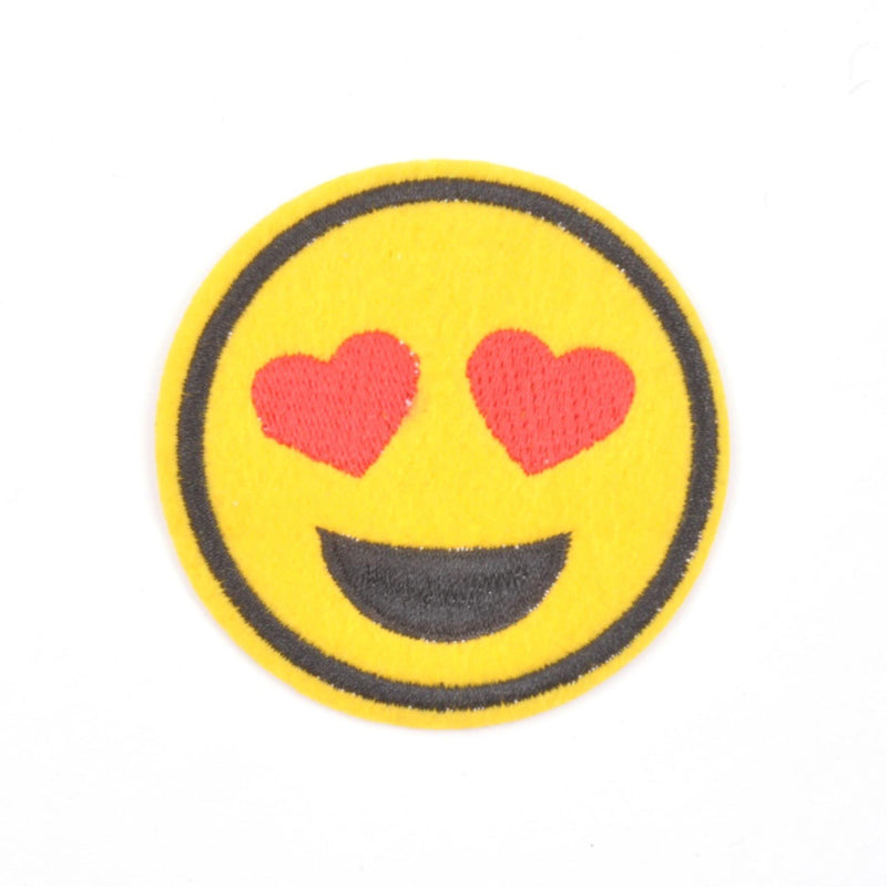 Smile Face Emoji Iron On Patch - Minimum Mouse