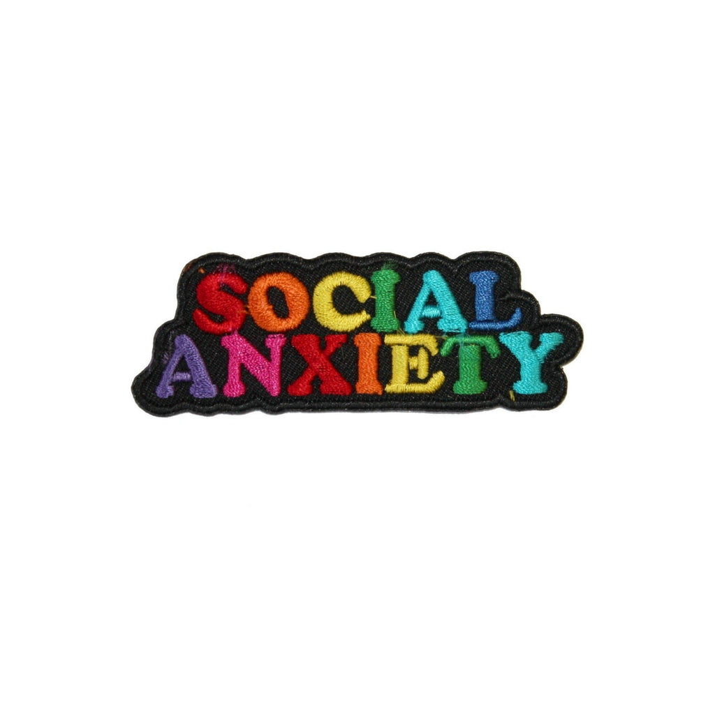 Social Anxiety Rainbow Iron On Patch - Minimum Mouse
