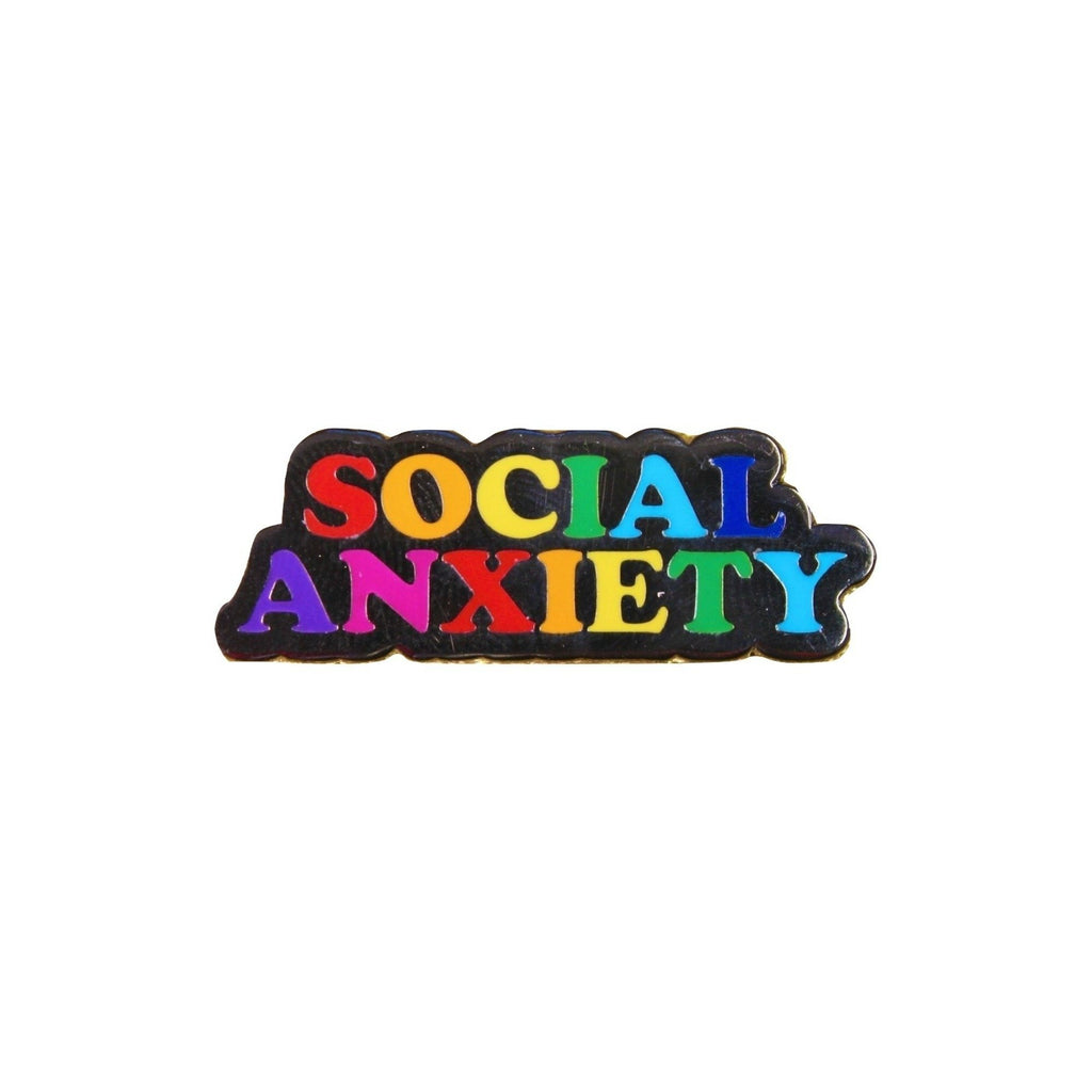 Social Anxiety Rainbow Lapel Pin Badge - Minimum Mouse