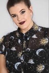 Solaris Sun and Moon Blouse by Hell Bunny