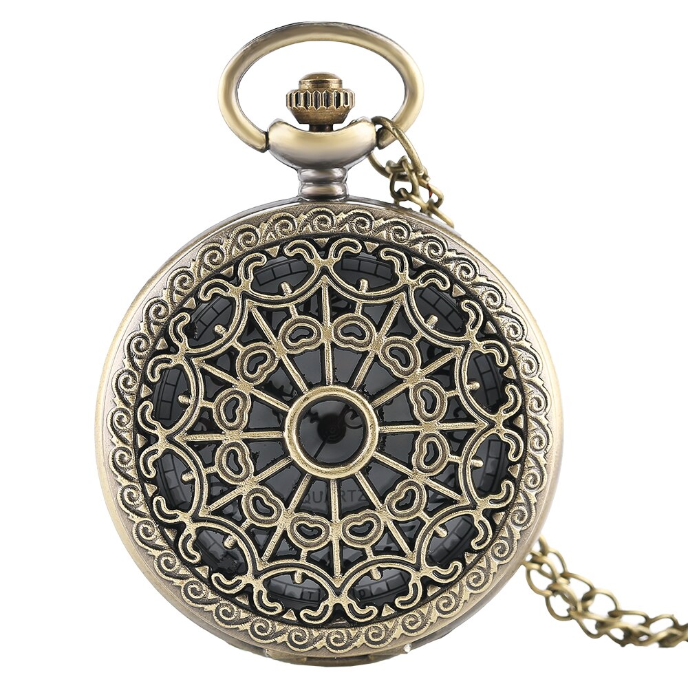 Bronze Spiderweb Quartz Pocket Watch