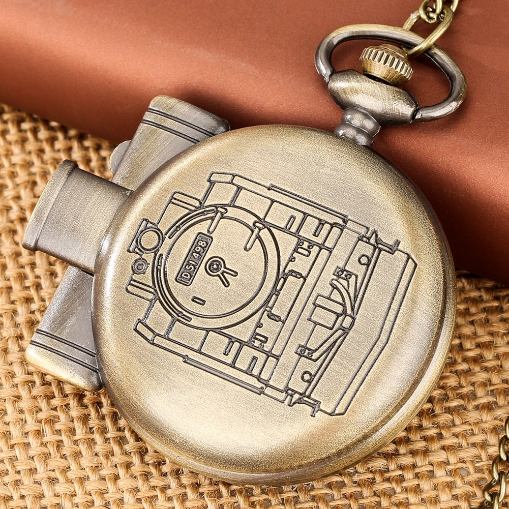Quartz pocket watch train sales