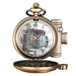 Steam Train Quartz Pocket Watch