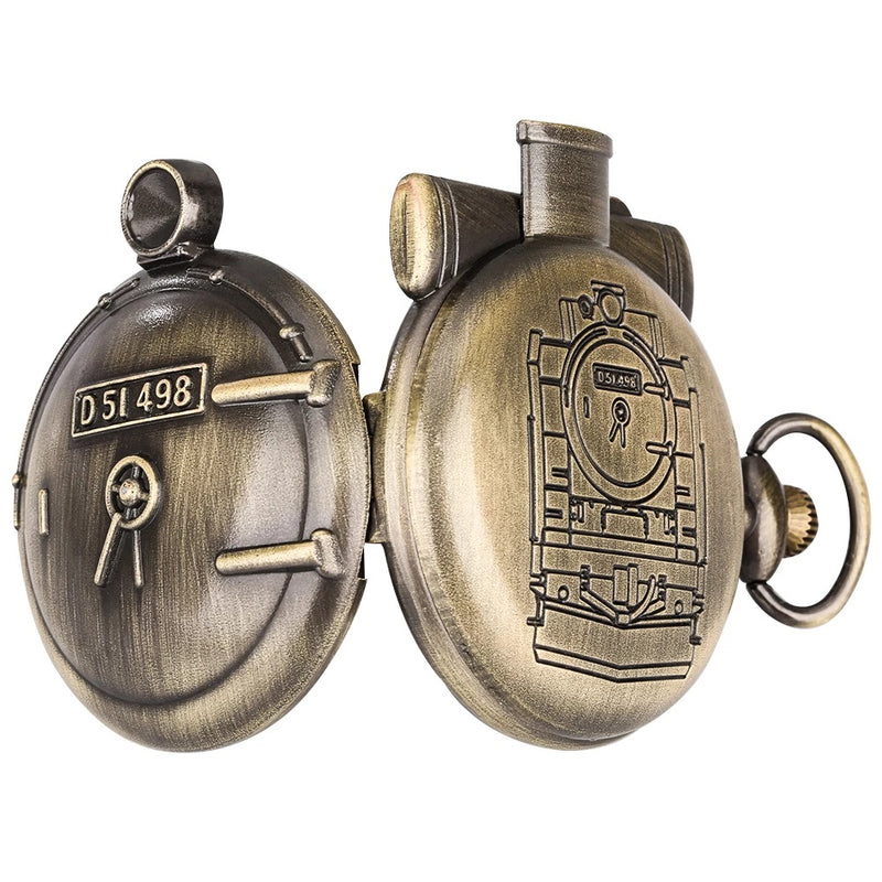 Steam Train Quartz Pocket Watch