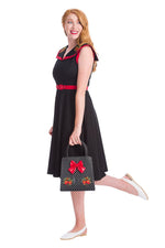 Strawberry Fields Collar Swing Dress by Banned Apparel - Minimum Mouse