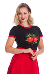 Strawberry Fields Embroidered Top by Banned Apparel - Minimum Mouse