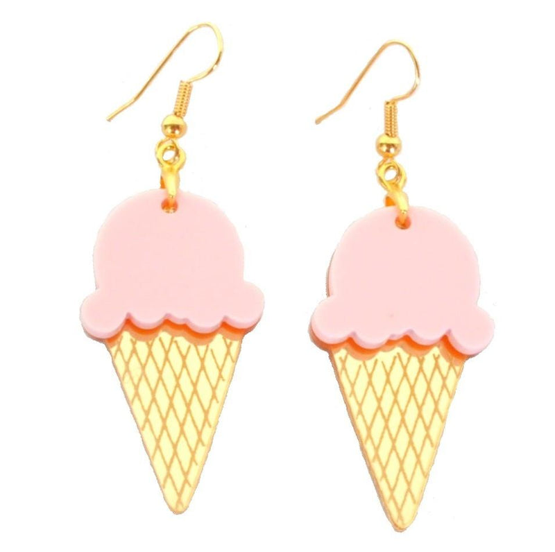 Strawberry Ice Cream Earrings by Love Boutique - Minimum Mouse
