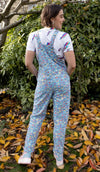 Sugar and Sloth Print Stretch Twill Cotton Dungarees by Run and Fly
