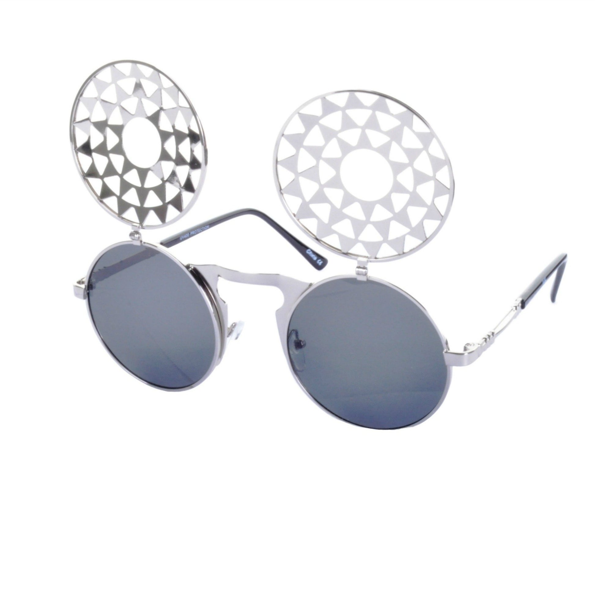 SUNDIAL Flip Up Steampunk Sunglasses - Minimum Mouse