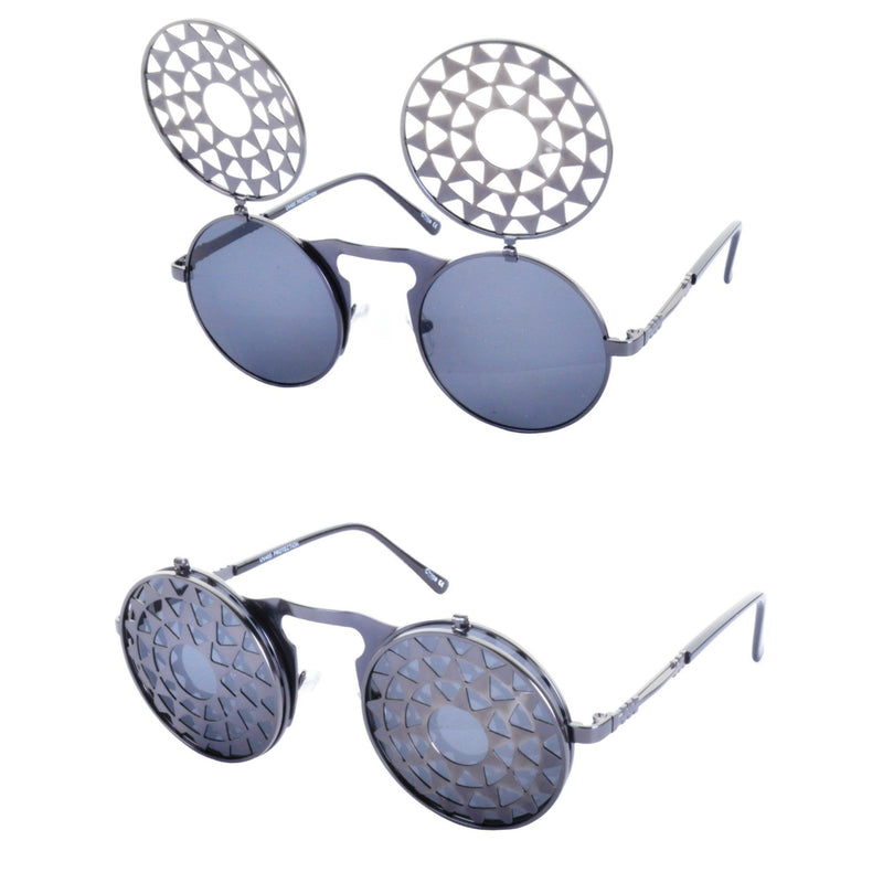 SUNDIAL Flip Up Steampunk Sunglasses - Minimum Mouse