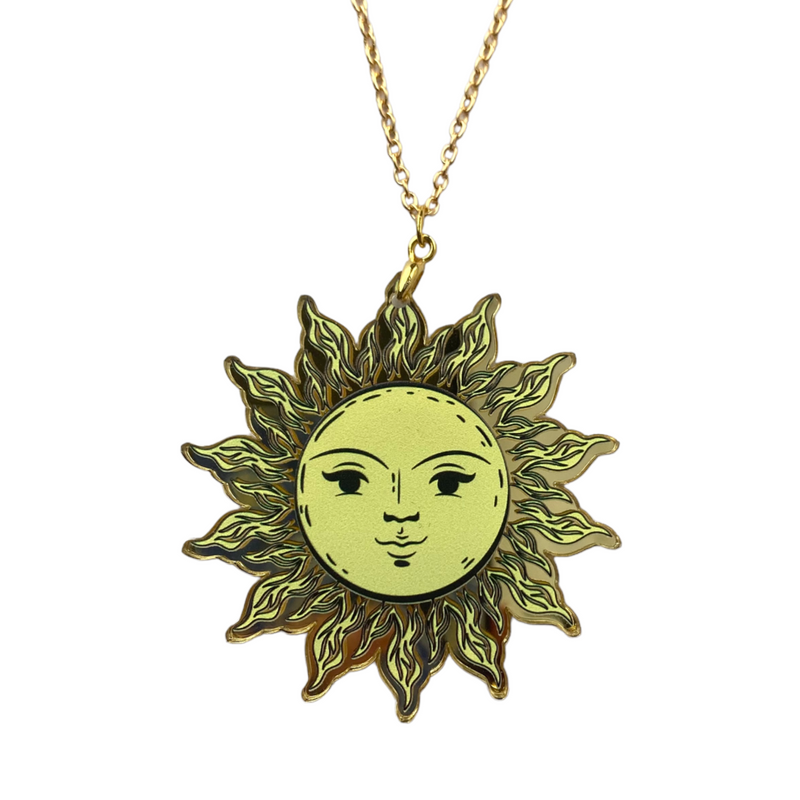 Acrylic Sun Necklace by Love Boutique
