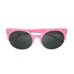 SUZIE Round Lens Polka Dot Cat's Eye Sunglasses - Minimum Mouse