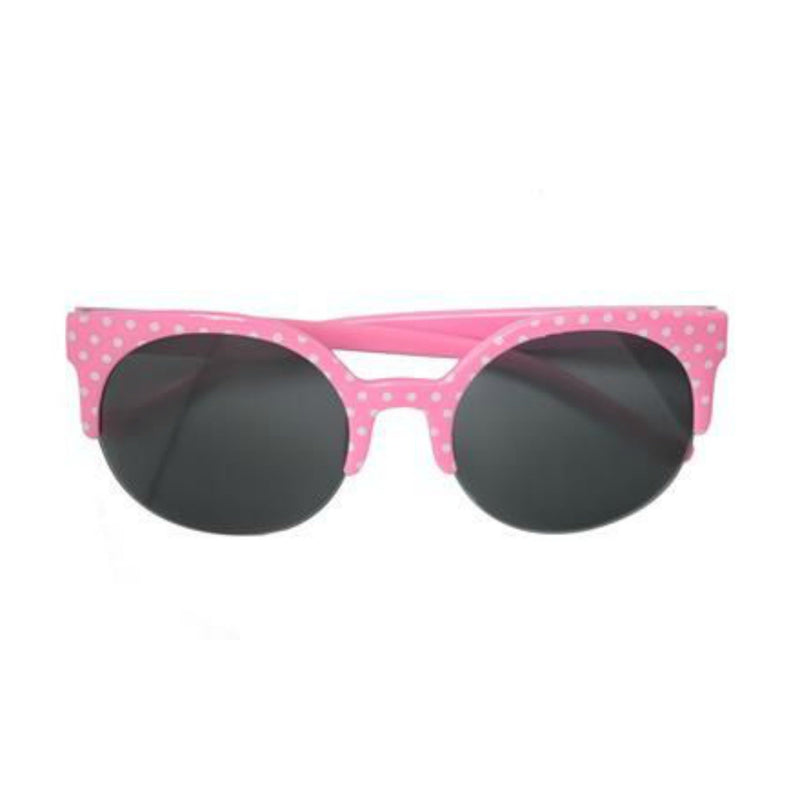 SUZIE Round Lens Polka Dot Cat's Eye Sunglasses - Minimum Mouse